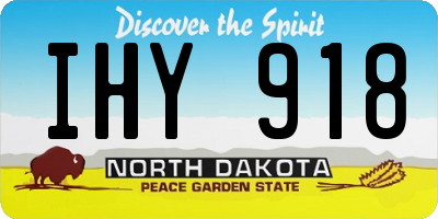 ND license plate IHY918