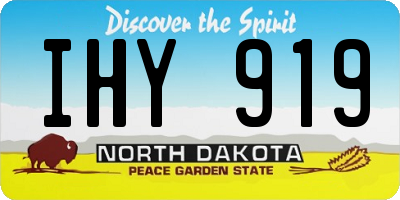 ND license plate IHY919