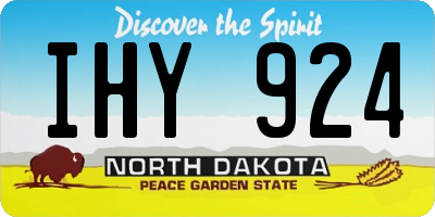 ND license plate IHY924