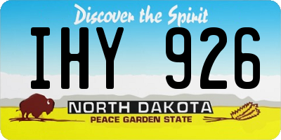 ND license plate IHY926