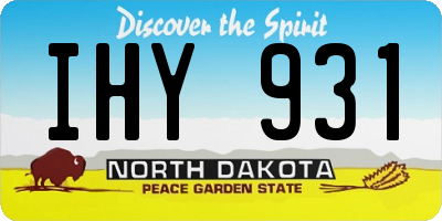ND license plate IHY931