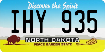 ND license plate IHY935