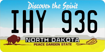 ND license plate IHY936