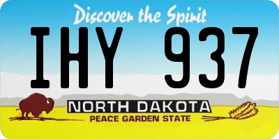 ND license plate IHY937