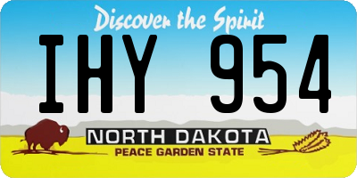 ND license plate IHY954