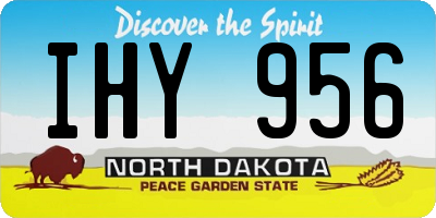 ND license plate IHY956