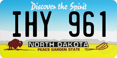ND license plate IHY961