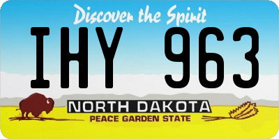 ND license plate IHY963