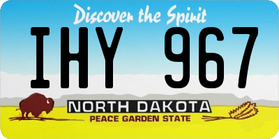 ND license plate IHY967