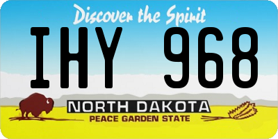 ND license plate IHY968