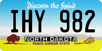 ND license plate IHY982