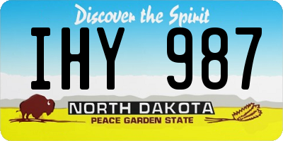ND license plate IHY987