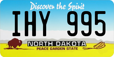 ND license plate IHY995