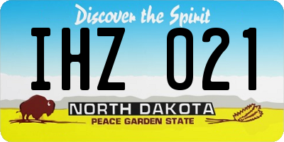 ND license plate IHZ021