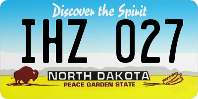 ND license plate IHZ027