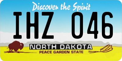 ND license plate IHZ046