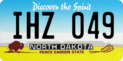 ND license plate IHZ049