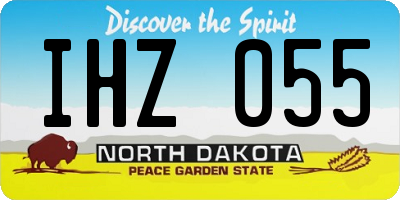 ND license plate IHZ055
