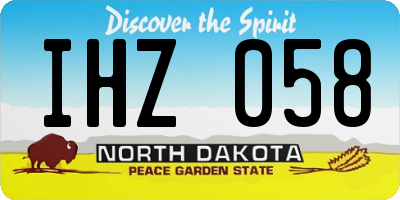 ND license plate IHZ058
