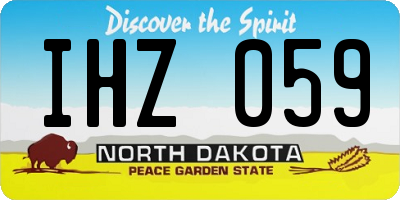 ND license plate IHZ059