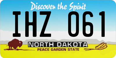 ND license plate IHZ061