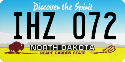 ND license plate IHZ072