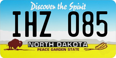 ND license plate IHZ085