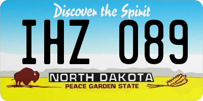 ND license plate IHZ089