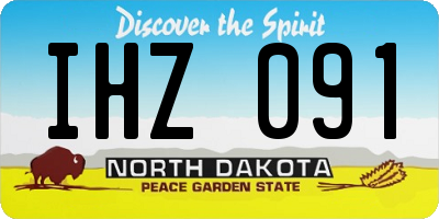 ND license plate IHZ091