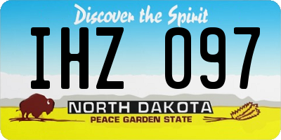 ND license plate IHZ097