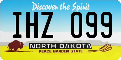 ND license plate IHZ099