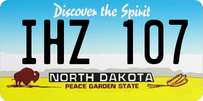 ND license plate IHZ107