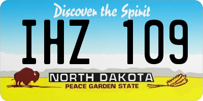 ND license plate IHZ109