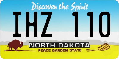 ND license plate IHZ110