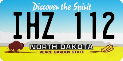 ND license plate IHZ112