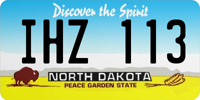 ND license plate IHZ113
