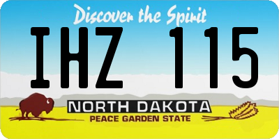 ND license plate IHZ115