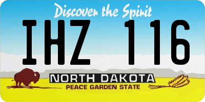 ND license plate IHZ116