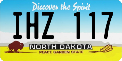 ND license plate IHZ117