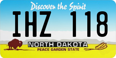 ND license plate IHZ118