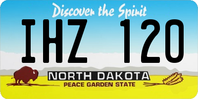 ND license plate IHZ120