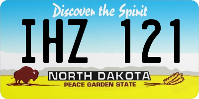 ND license plate IHZ121