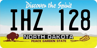 ND license plate IHZ128