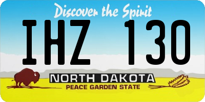 ND license plate IHZ130