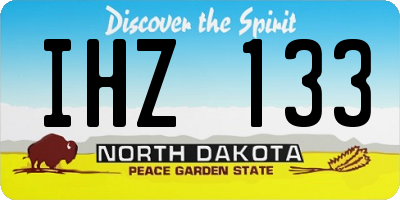 ND license plate IHZ133
