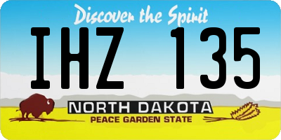 ND license plate IHZ135