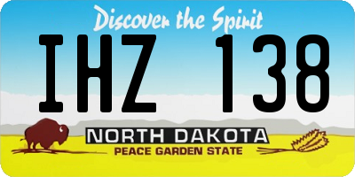 ND license plate IHZ138