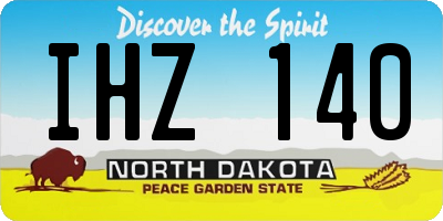 ND license plate IHZ140