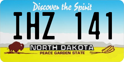 ND license plate IHZ141