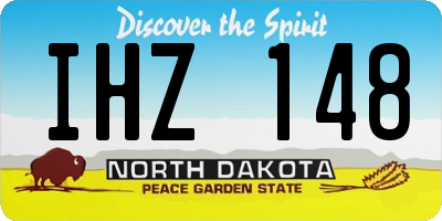 ND license plate IHZ148